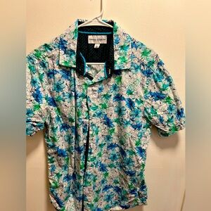 Floral Thomas Sterling Medium button down short sleeve shirt great condition